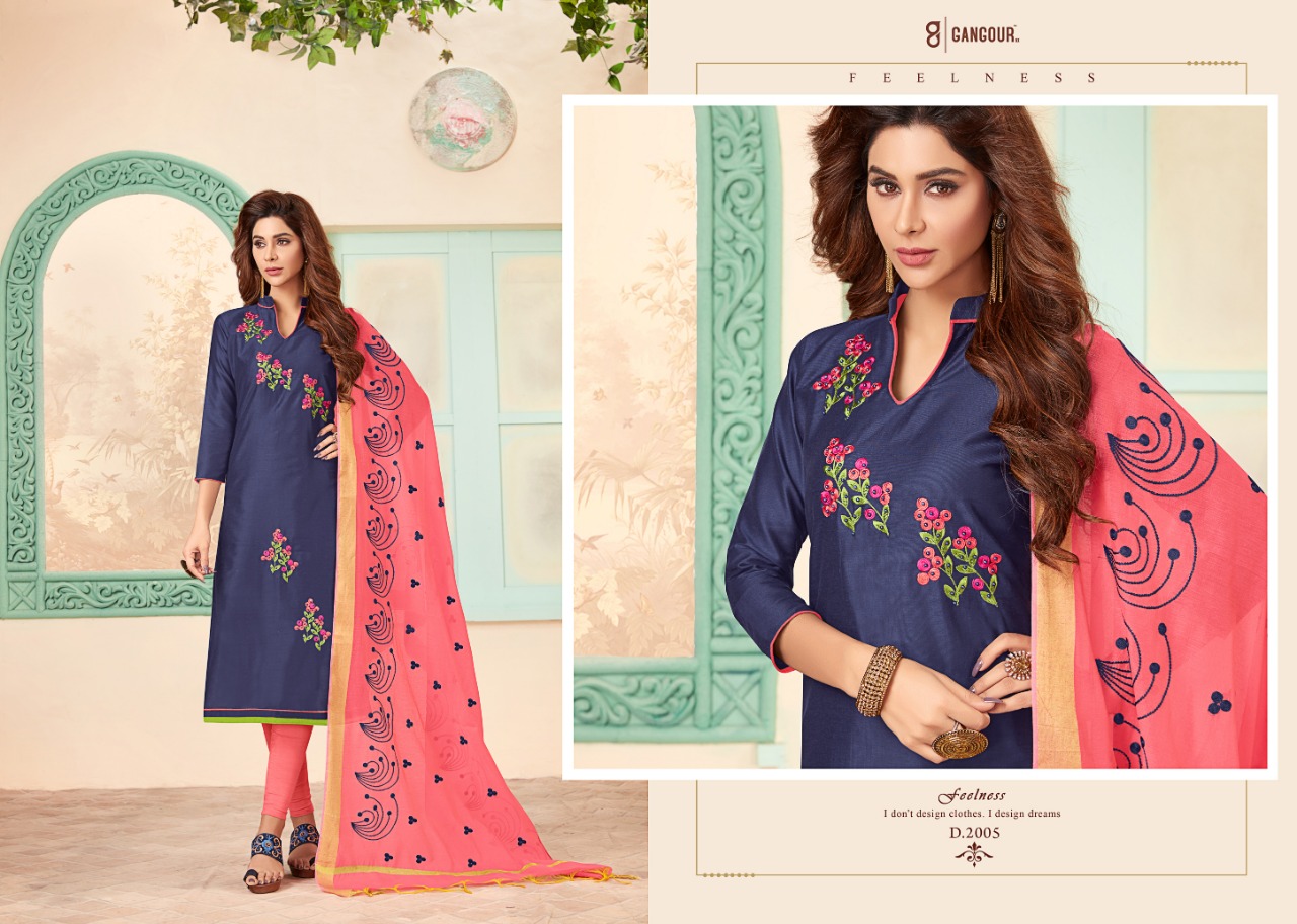 Blossom Vol-2 By Gangour 2001 To 2011 Series Suits Beautiful Stylish Fancy Colorful Designer Party Wear & Ethnic Wear Cotton Long Slub Dresses At Wholesale Price