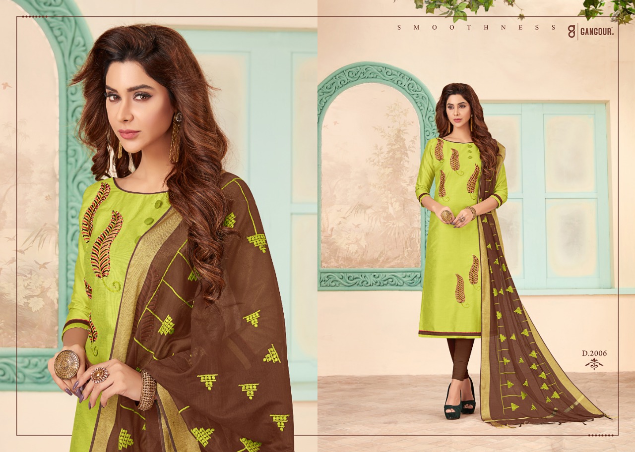Blossom Vol-2 By Gangour 2001 To 2011 Series Suits Beautiful Stylish Fancy Colorful Designer Party Wear & Ethnic Wear Cotton Long Slub Dresses At Wholesale Price