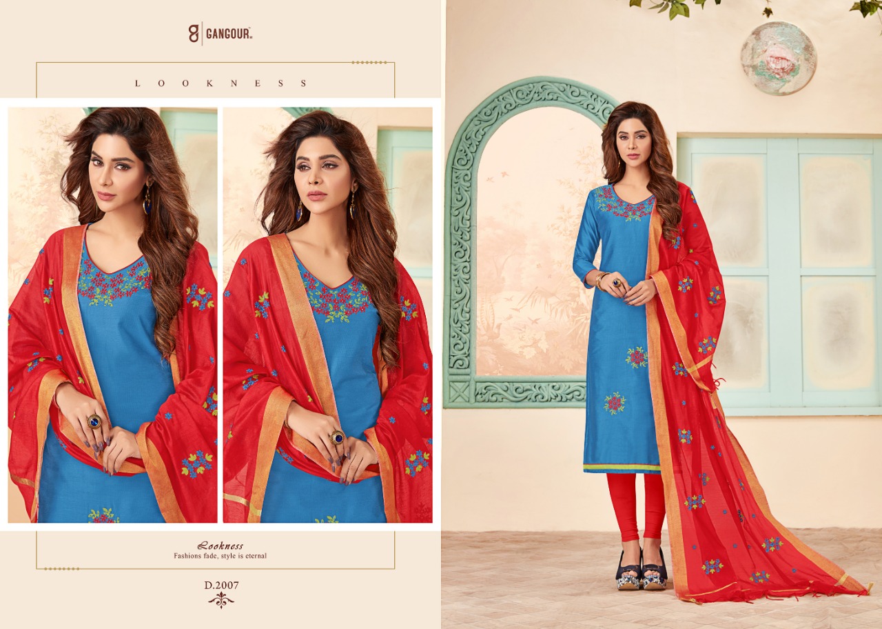 Blossom Vol-2 By Gangour 2001 To 2011 Series Suits Beautiful Stylish Fancy Colorful Designer Party Wear & Ethnic Wear Cotton Long Slub Dresses At Wholesale Price