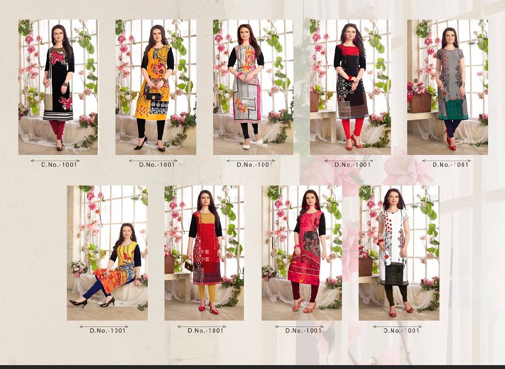 Blossom Vol-3 By Amaaya Garments 1001 To 1009 Series Beautiful Colorful Stylish Fancy Casual Wear & Ethnic Wear & Ready To Wear Bsy Printed Kurtis At Wholesale Price