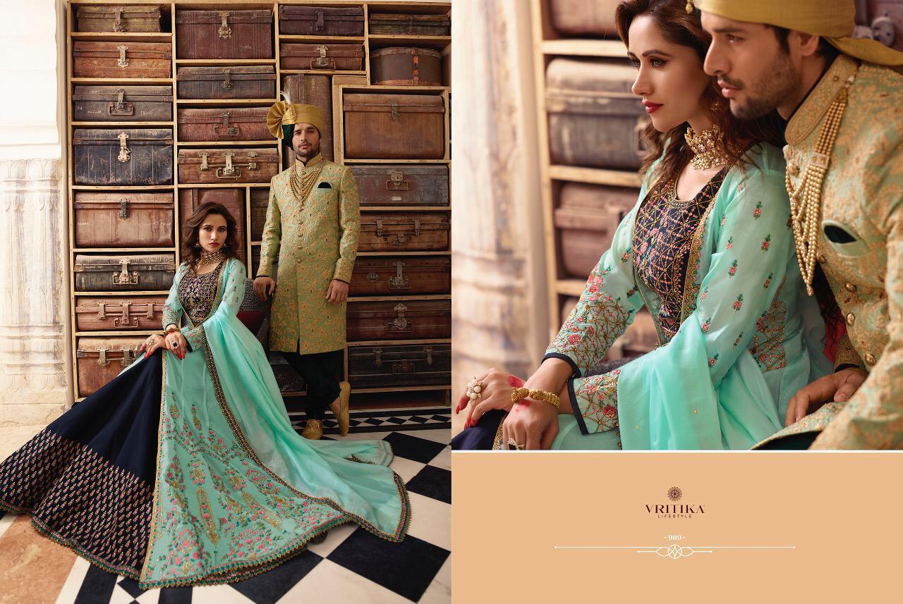 Blossom Vol-6 By Vritika 901 To 909 Series Indian Traditional Wear Collection Beautiful Stylish Fancy Colorful Party Wear & Occasional Wear Royal Silk Lehengas At Wholesale Price