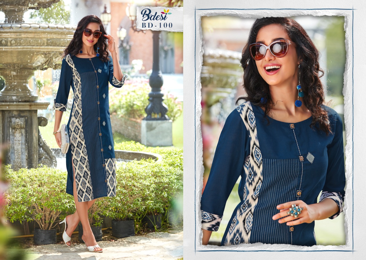 Blossom By Bdesi 95 To 102 Series Beautiful Stylish Fancy Colorful Casual Wear & Ethnic Wear Multi Fabric Embroidered Kurtis At Wholesale Price