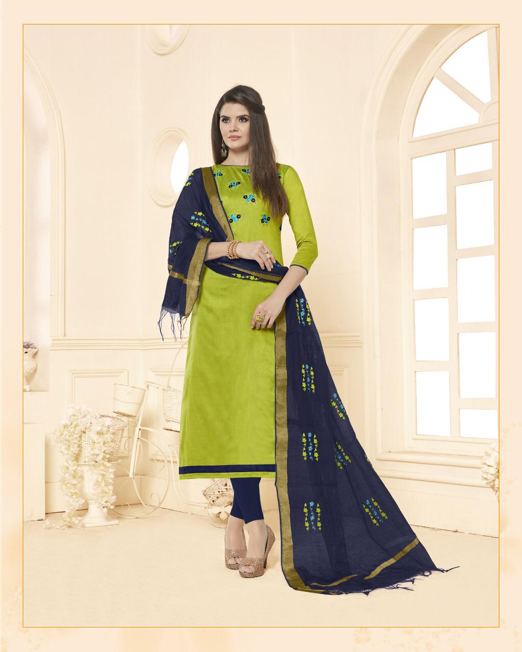 Blossom By One Choice 7001 To 7012 Series Beautiful Stylish Colorful Fancy Party Wear & Ethnic Wear Long Slub Cotton Dresses At Wholesale Price