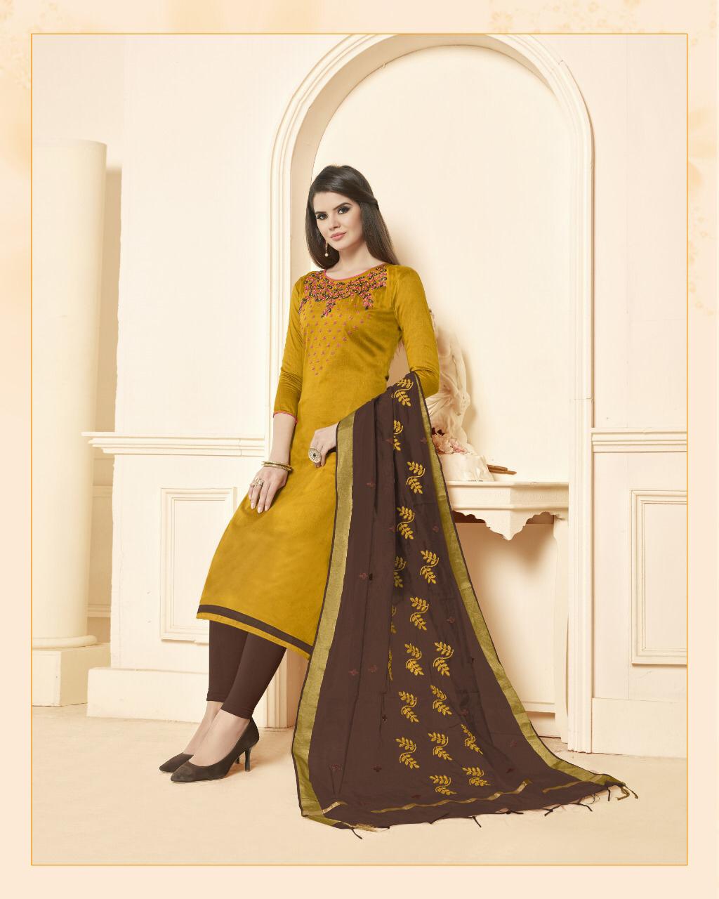 Blossom By One Choice 7001 To 7012 Series Beautiful Stylish Colorful Fancy Party Wear & Ethnic Wear Long Slub Cotton Dresses At Wholesale Price