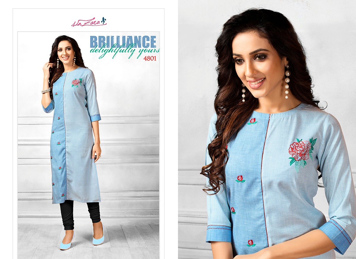 Blush By Sinzara 4801 To 4805 Series Stylish Fancy Beautiful Colorful Casual Wear & Ethnic Wear Cotton Embroidery Kurtis At Wholesale Price