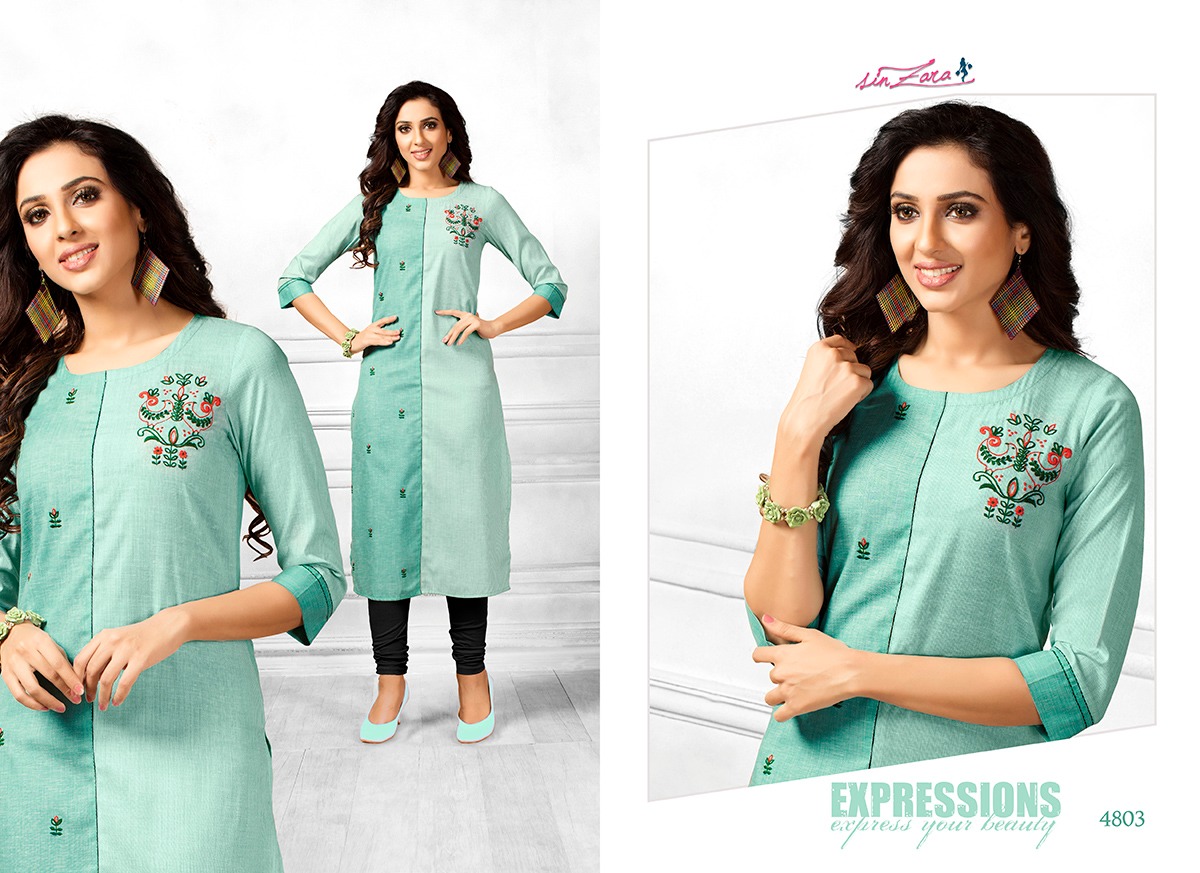 Blush By Sinzara 4801 To 4805 Series Stylish Fancy Beautiful Colorful Casual Wear & Ethnic Wear Cotton Embroidery Kurtis At Wholesale Price