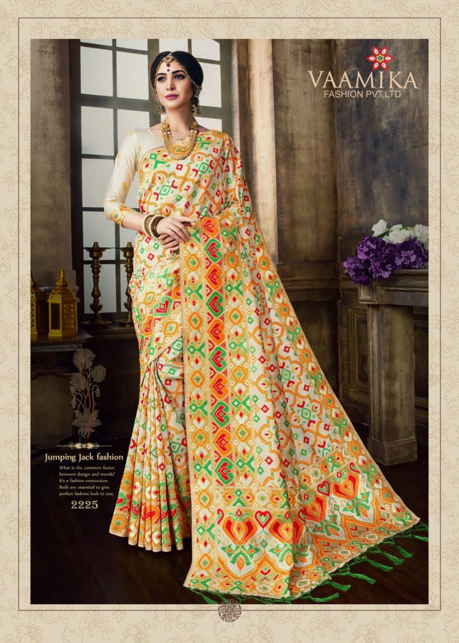 Bollywood Collection By Vaamika Fashion 2221 To 2230 Series Designer Beautiful Wedding Collection Colorful Fancy Party Wear & Occasional Wear Silk Sarees At Wholesale Price