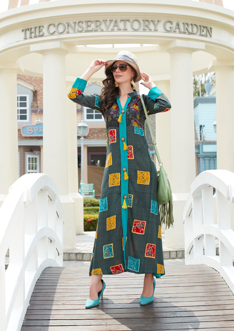 Breeza Vol-2 By Diksha Fashion 201 To 208 Series Designer Beautiful Stylish Fancy Colorful Party Wear & Ethnic Wear Heavy Rayon Printed Kurtis At Wholesale Price
