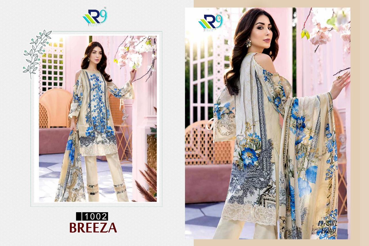 Breeza By R9 1001 To 1006 Series Designer Pakistani Suits Beautiful Fancy Stylish Colorful Party Wear & Occasional Wear Pure Cotton Print With Embroidery Dresses At Wholesale Price