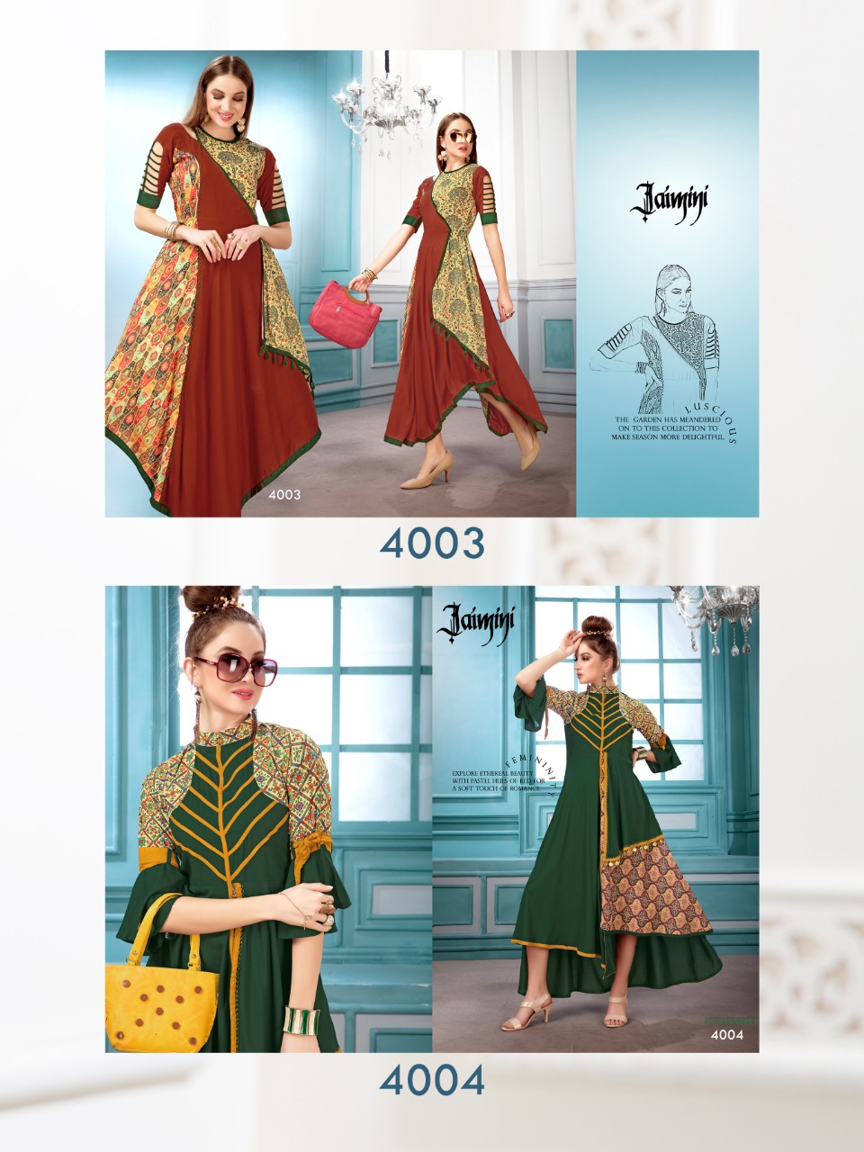 Butterfly Vol-4 By Jaimini 4001 To 4004 Series Designer Beautiful Stylish Fancy Colorful Casual Wear & Ethnic Wear & Ready To Wear Rayon Kurtis At Wholesale Price