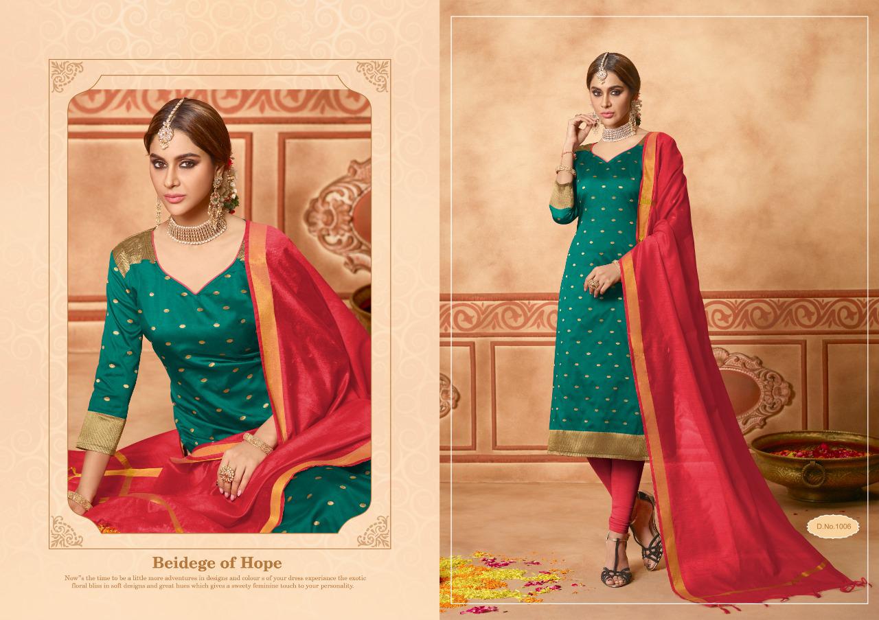 Butti By Amrut Varsha Creation 1001 To 1010 Series Beautiful Stylish Fancy Colorful Casual Wear & Ethnic Wear Lichi Jacquard Dresses At Wholesale Price