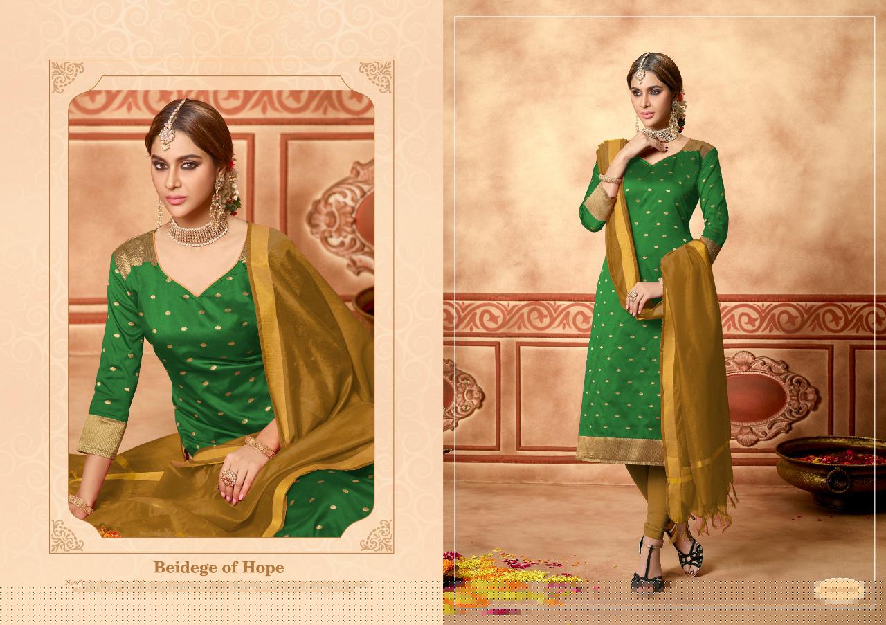 Butti  By Amrut Varsha Creation 1001 To 1010 Series Beautiful Stylish Fancy Colorful Casual Wear & Ethnic Wear Lichi Jacquard Dresses At Wholesale Price