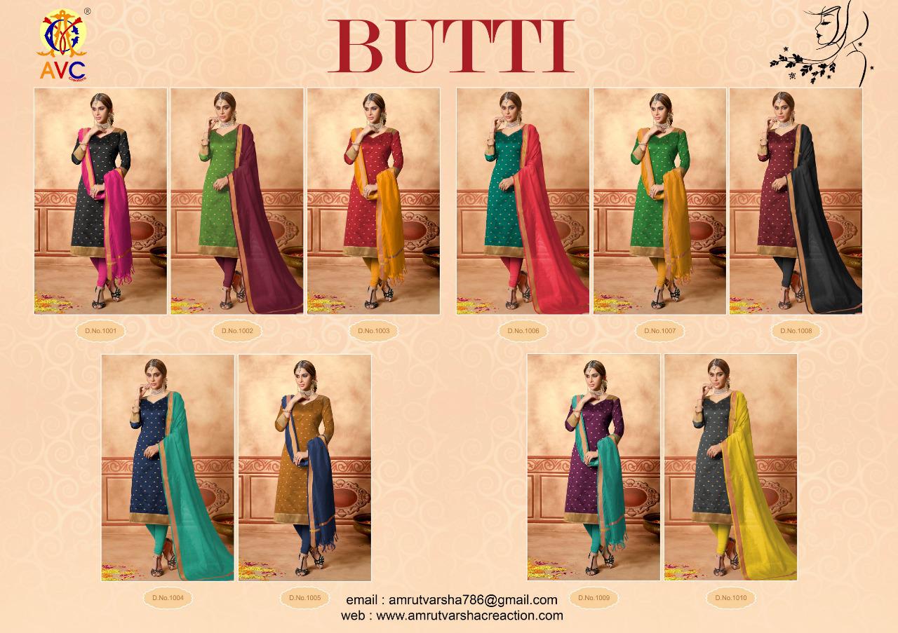 Butti By Amrut Varsha Creation 1001 To 1010 Series Beautiful Stylish Fancy Colorful Casual Wear & Ethnic Wear Lichi Jacquard Dresses At Wholesale Price