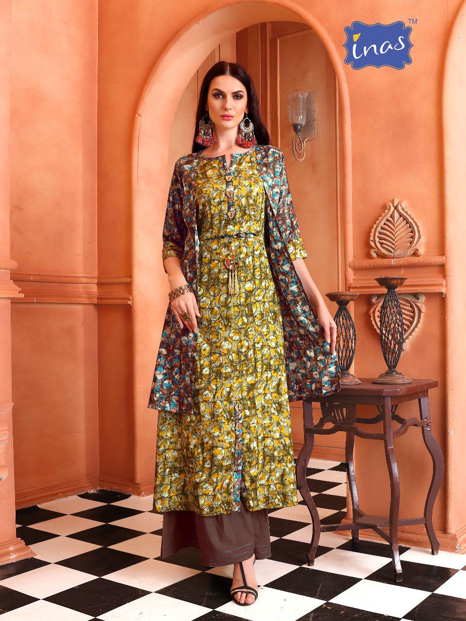Cadbury Vol-1 By Inas 01 To 06 Series Beautiful Colorful Stylish Fancy Casual Wear & Ethnic Wear & Ready To Wear Heavy Rayon Printed Kurtis At Wholesale Price