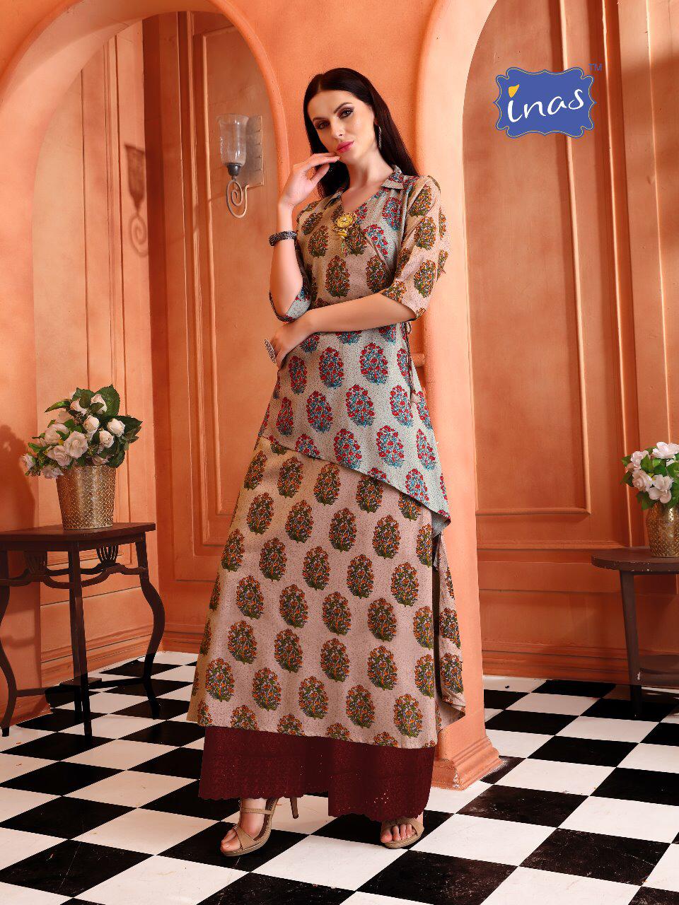 Cadbury Vol-1 By Inas 01 To 06 Series Beautiful Colorful Stylish Fancy Casual Wear & Ethnic Wear & Ready To Wear Heavy Rayon Printed Kurtis At Wholesale Price