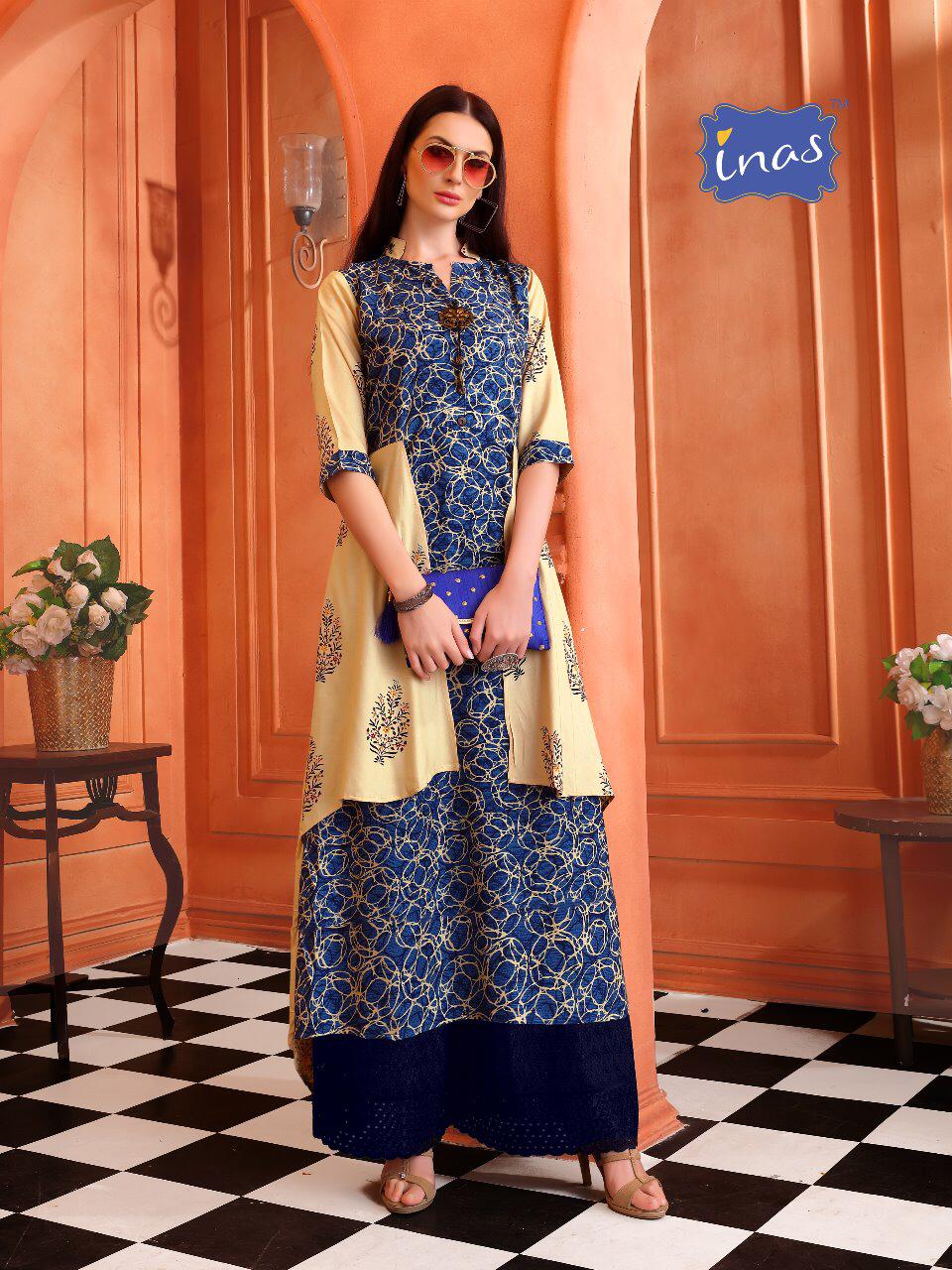 Cadbury Vol-1 By Inas 01 To 06 Series Beautiful Colorful Stylish Fancy Casual Wear & Ethnic Wear & Ready To Wear Heavy Rayon Printed Kurtis At Wholesale Price