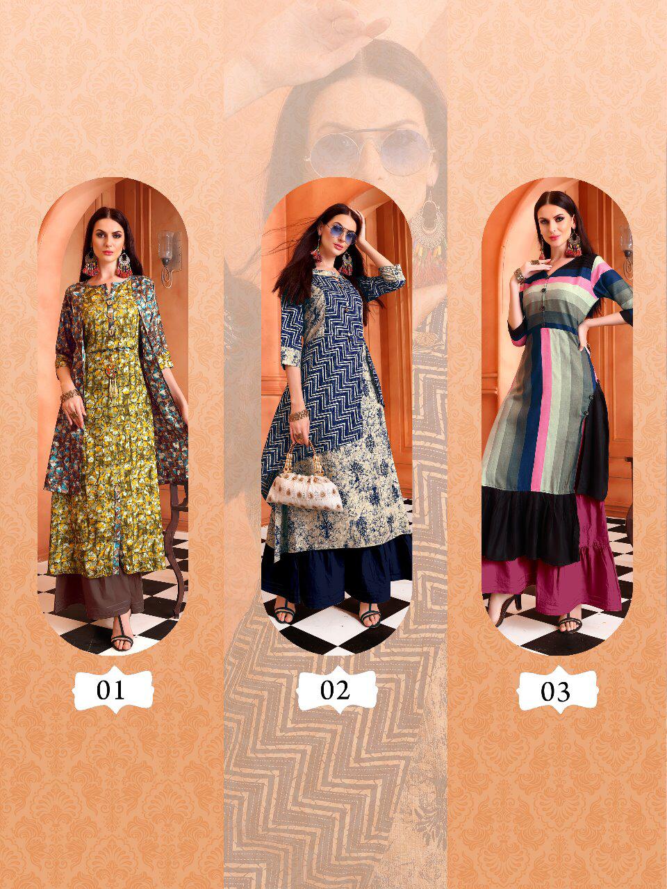 Cadbury Vol-1 By Inas 01 To 06 Series Beautiful Colorful Stylish Fancy Casual Wear & Ethnic Wear & Ready To Wear Heavy Rayon Printed Kurtis At Wholesale Price
