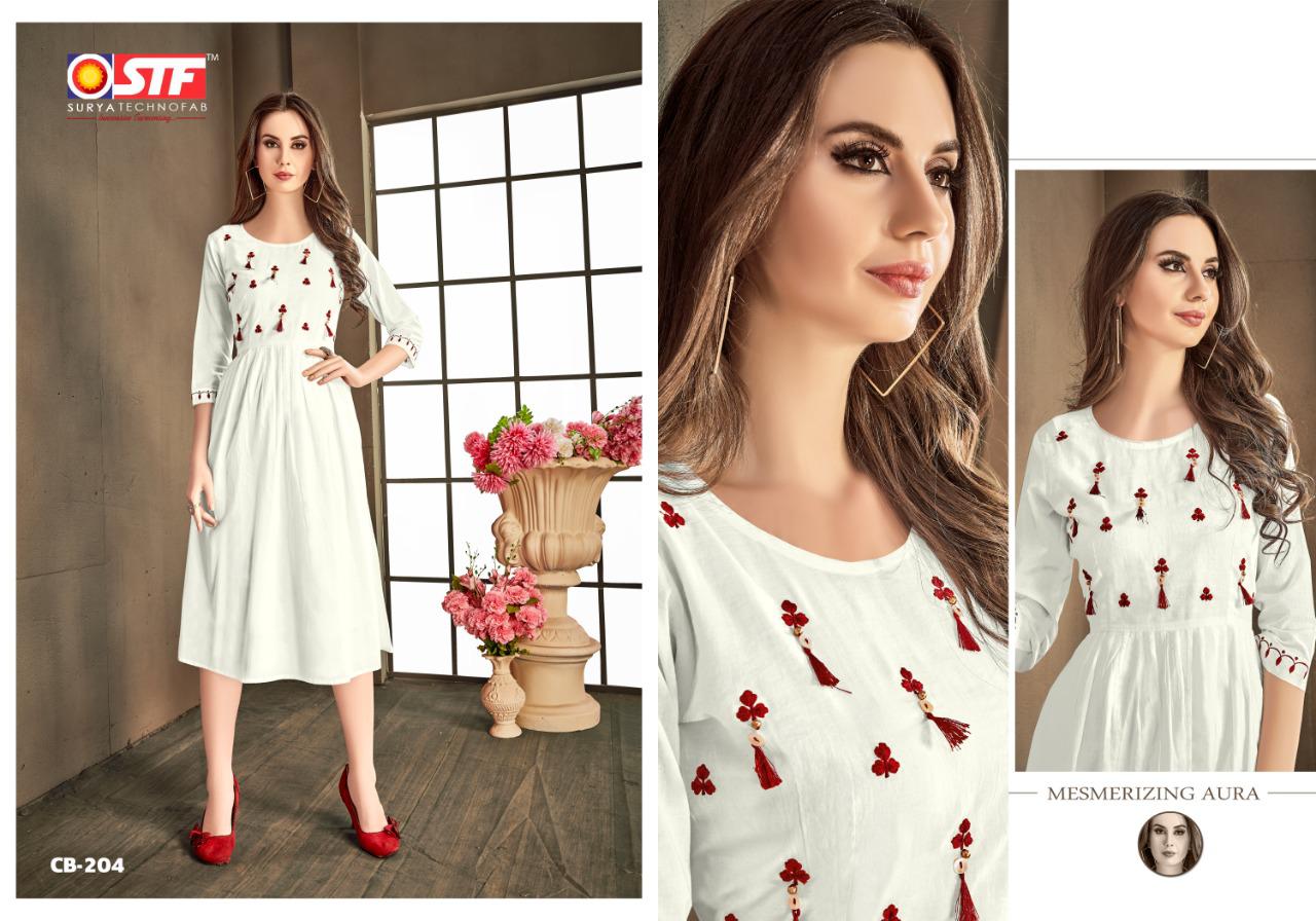 Cadbury Vol-2 By Surya Techno Fab 201 To 208 Series Beautiful Stylish Colorful Fancy Party Wear & Ethnic Wear & Ready To Wear Pure Mal Cotton Embroidery Kurtis At Wholesale Price
