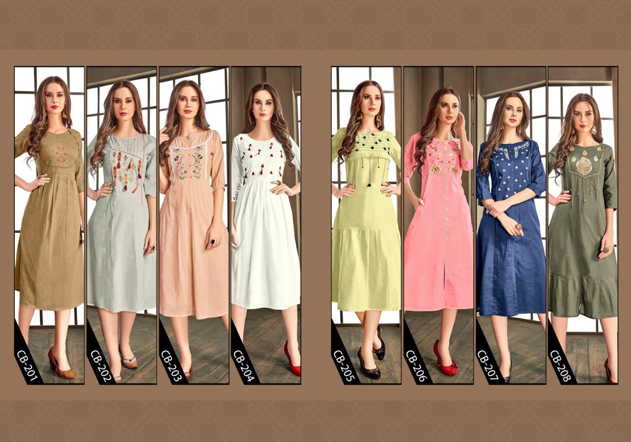 Cadbury Vol-2 By Surya Techno Fab 201 To 208 Series Beautiful Stylish Colorful Fancy Party Wear & Ethnic Wear & Ready To Wear Pure Mal Cotton Embroidery Kurtis At Wholesale Price
