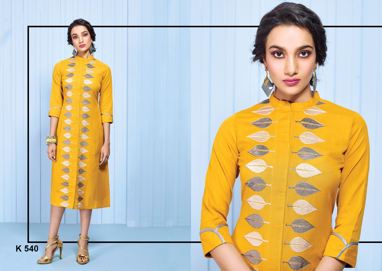 Cafe Eternal Vol-2 By Eternal 540 To 549 Series Beautiful Stylish Fancy Colorful Casual Wear & Ethnic Wear & Ready To Wear Pure Cotton Flex Embroidered Kurtis At Wholesale Price