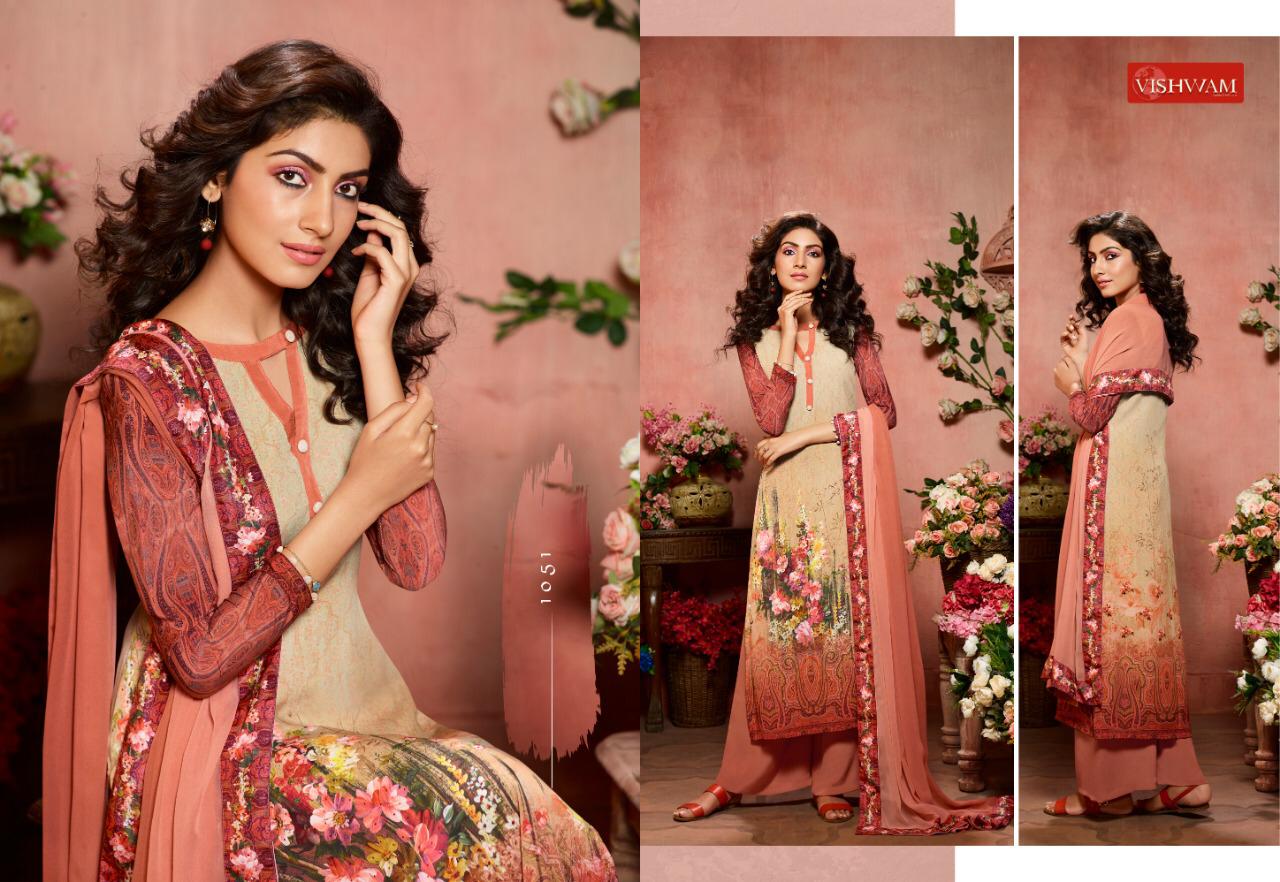 Cafe Latte Vol-5 By Vishwam Fabrics 1046 To 1053 Series Beautiful Suits Stylish Fancy Colorful Casual Wear & Ethnic Wear Premium Crepe Printed Dresses At Wholesale Price