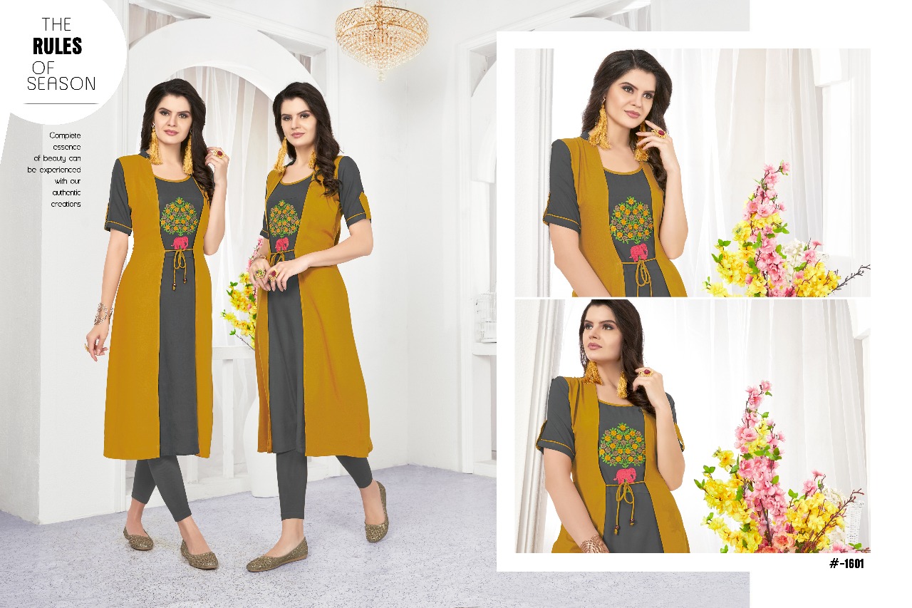 Candie By Valencia Tex 1601 To 1606 Series Stylish Colorful Fancy Beautiful Casual Wear & Ethnic Wear Rayon Printed Kurtis At Wholesale Price