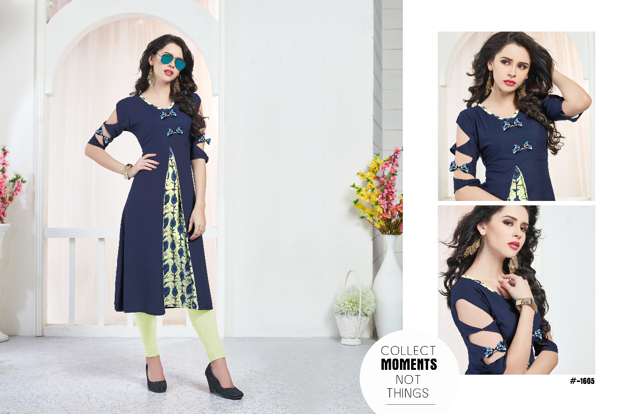 Candie By Valencia Tex 1601 To 1606 Series Stylish Colorful Fancy Beautiful Casual Wear & Ethnic Wear Rayon Printed Kurtis At Wholesale Price
