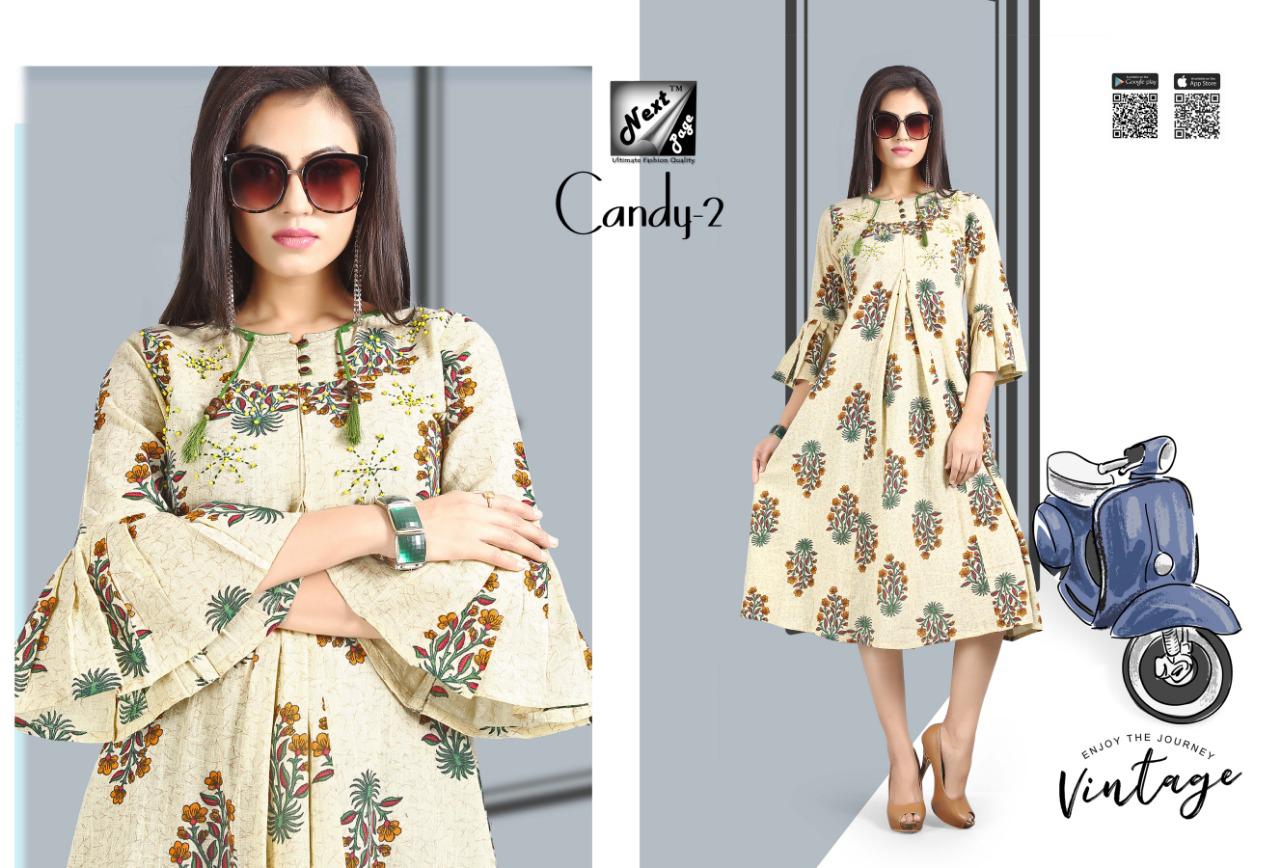 Candy Vol-2 By Next Page 2001 To 2010 Series Beautiful Colorful Stylish Fancy Casual Wear & Ethnic Wear Heavy Cotton Printed Kurtis At Wholesale Price