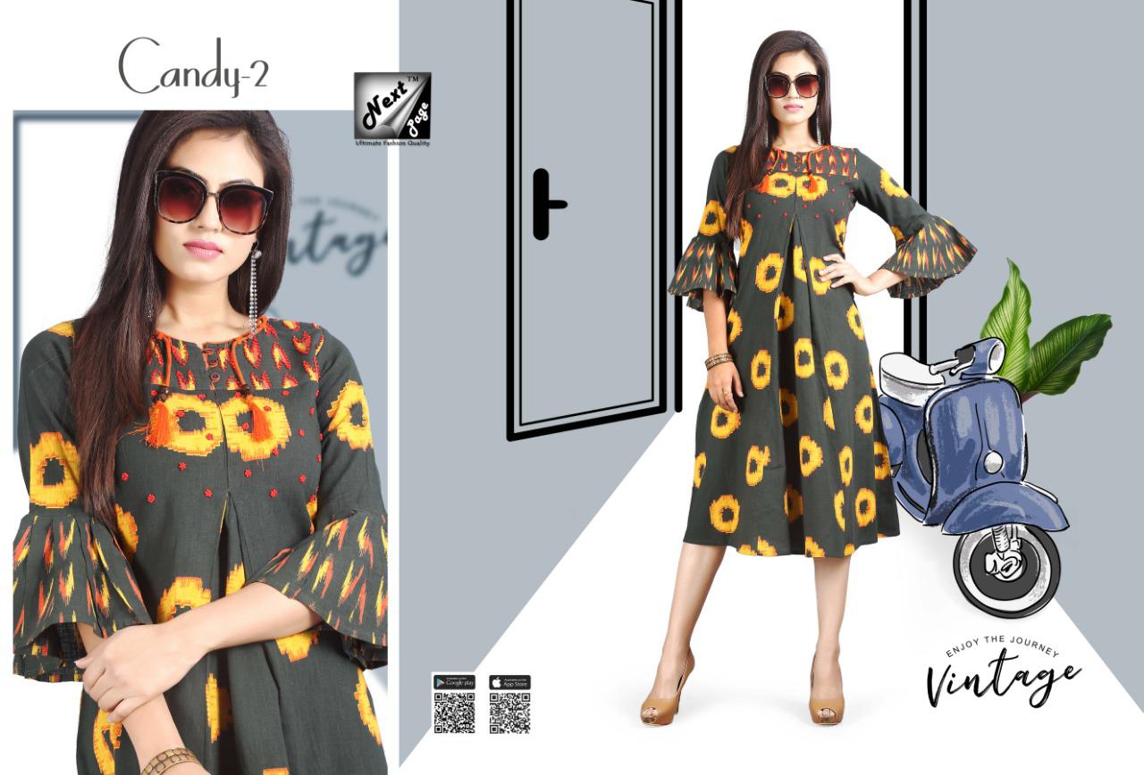 Candy Vol-2 By Next Page 2001 To 2010 Series Beautiful Colorful Stylish Fancy Casual Wear & Ethnic Wear Heavy Cotton Printed Kurtis At Wholesale Price
