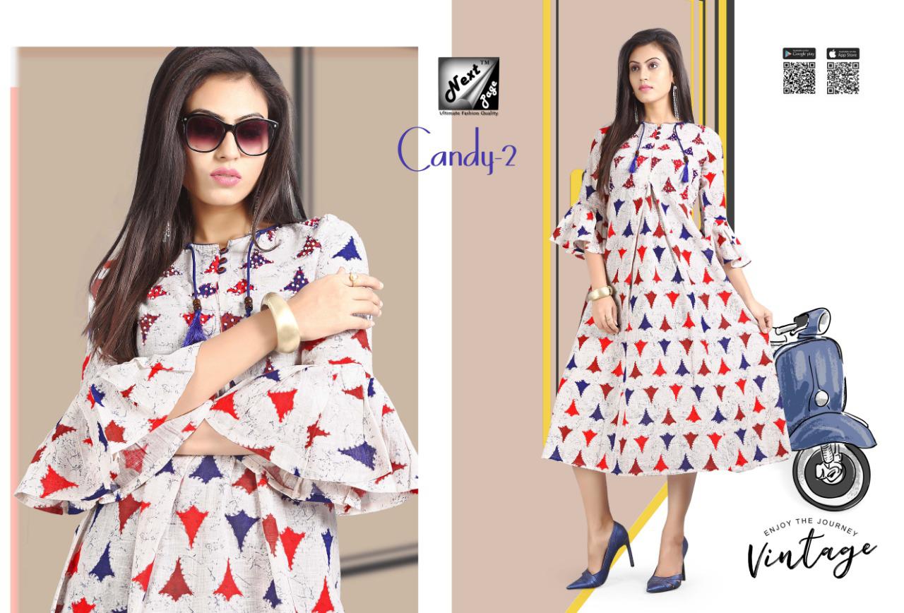 Candy Vol-2 By Next Page 2001 To 2010 Series Beautiful Colorful Stylish Fancy Casual Wear & Ethnic Wear Heavy Cotton Printed Kurtis At Wholesale Price