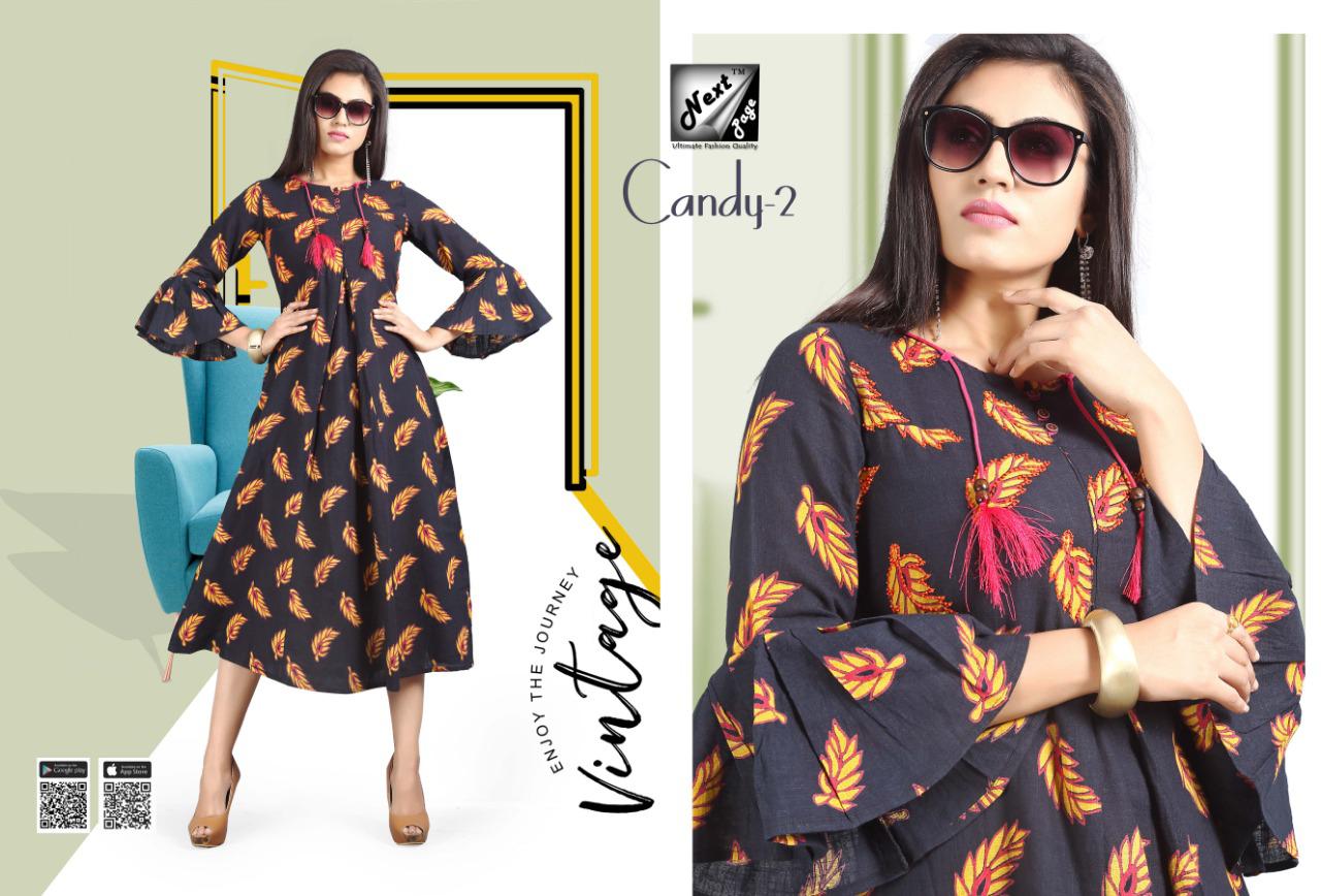 Candy Vol-2 By Next Page 2001 To 2010 Series Beautiful Colorful Stylish Fancy Casual Wear & Ethnic Wear Heavy Cotton Printed Kurtis At Wholesale Price