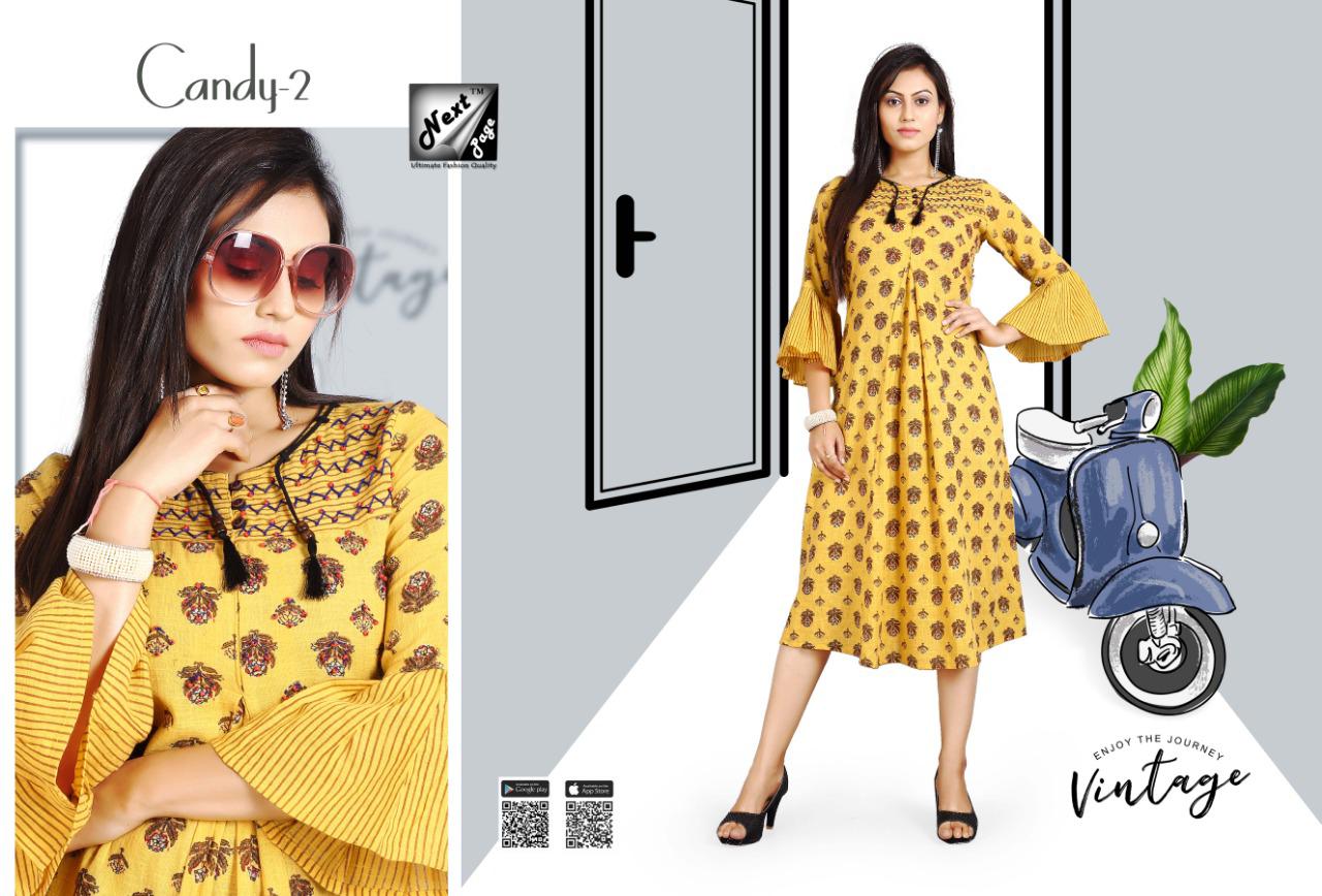 Candy Vol-2 By Next Page 2001 To 2010 Series Beautiful Colorful Stylish Fancy Casual Wear & Ethnic Wear Heavy Cotton Printed Kurtis At Wholesale Price