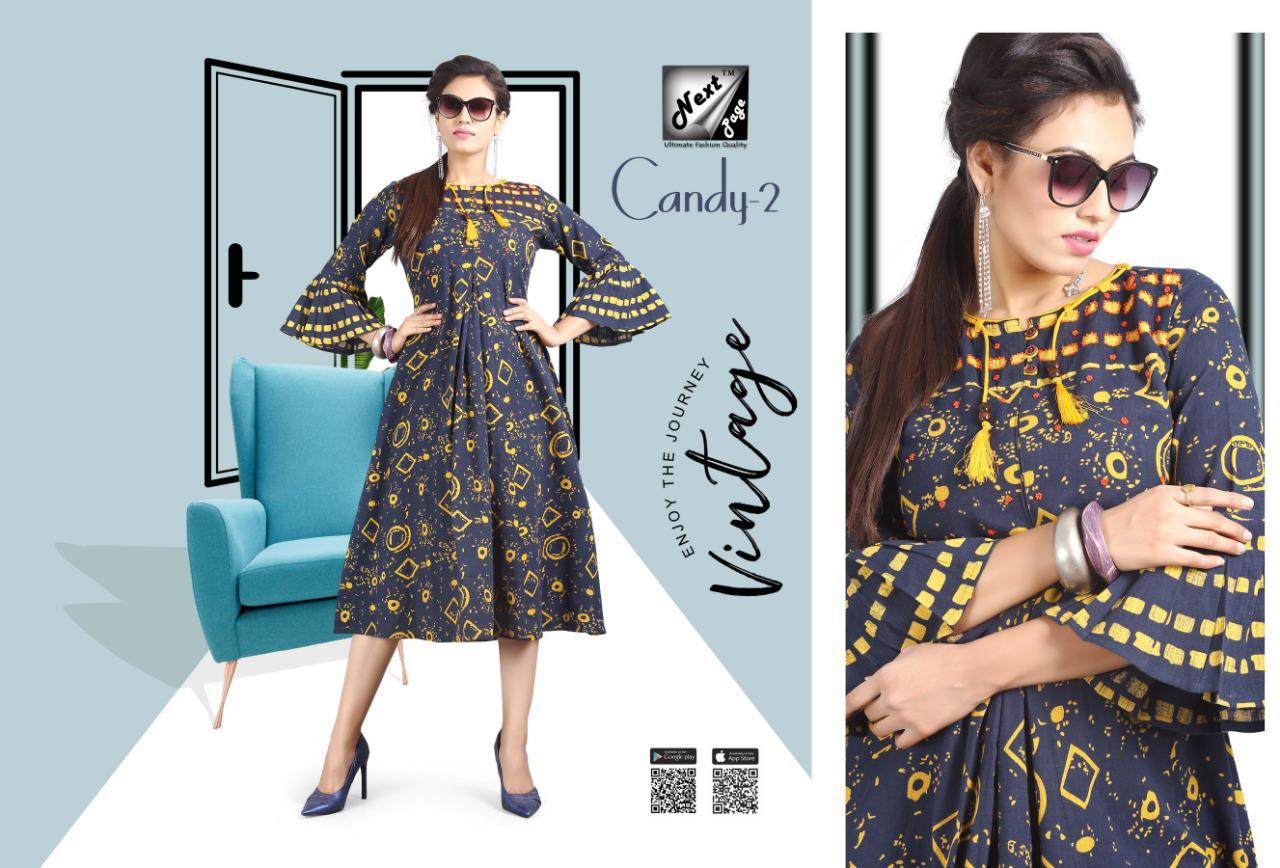 Candy Vol-2 By Next Page 2001 To 2010 Series Beautiful Colorful Stylish Fancy Casual Wear & Ethnic Wear Heavy Cotton Printed Kurtis At Wholesale Price