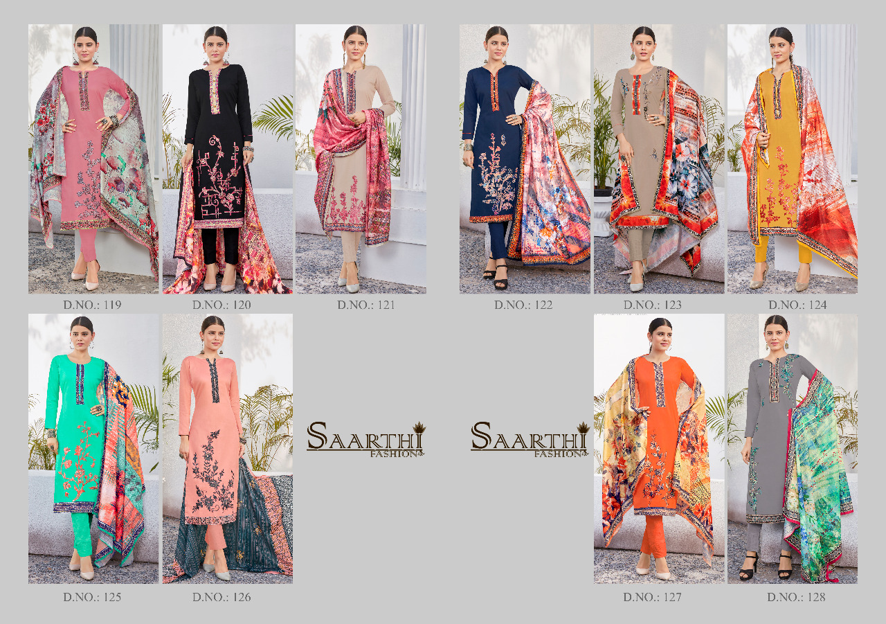 Candy Crush By Saarthi Fashion 119 To 128 Series Beautiful Stylish Fancy Colorful Casual Wear & Ethnic Wear Pure Jam Silk Cotton Embroidered Dresses At Wholesale Price