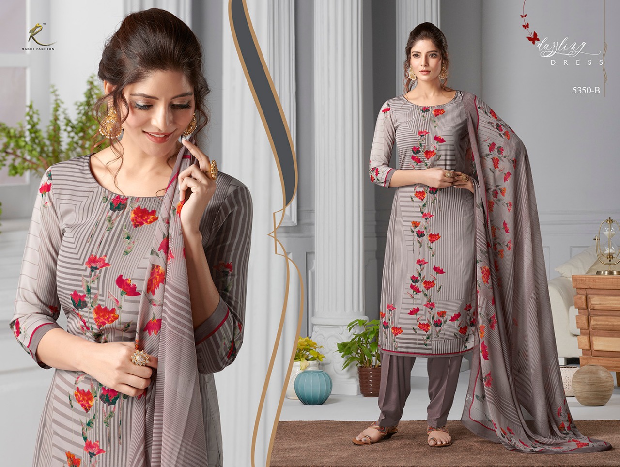 Candy Long Suit 5348 Series By Rakhi Fashion 5348-a To 5354-b Series Beautiful Suits Stylish Fancy Colorful Casual Wear & Ethnic Wear Collection Synthetic Crepe Printed Dresses At Wholesale Price