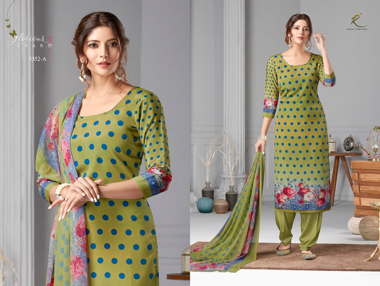 Candy Long Suit 5348 Series By Rakhi Fashion 5348-a To 5354-b Series Beautiful Suits Stylish Fancy Colorful Casual Wear & Ethnic Wear Collection Synthetic Crepe Printed Dresses At Wholesale Price