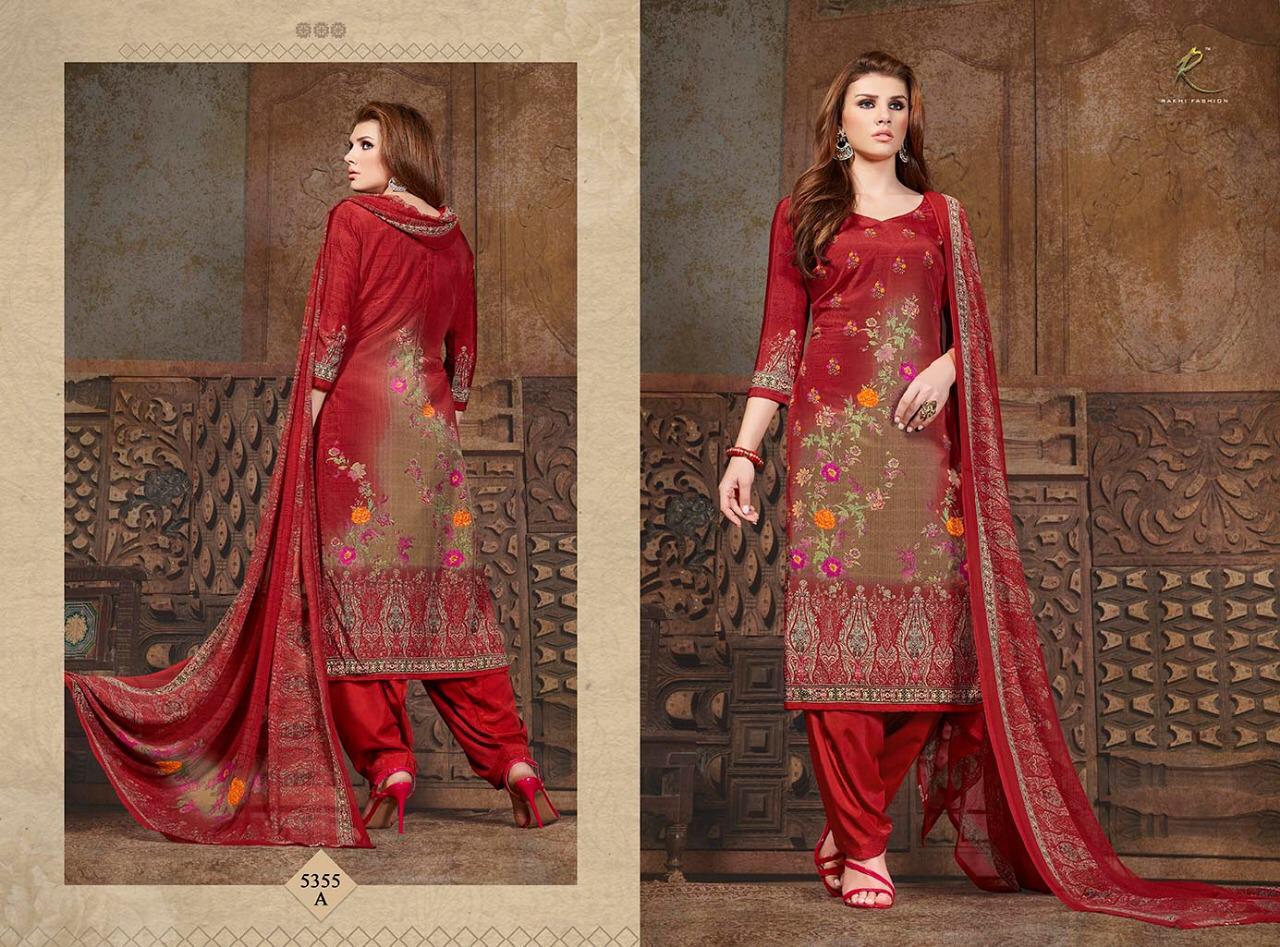 Candy Long Suit 5355 Series By Rakhi Fashion 5355-a To 5360-b Series Beautiful Suits Stylish Fancy Colorful Casual Wear & Ethnic Wear Collection Synthetic Crepe Printed Dresses At Wholesale Price