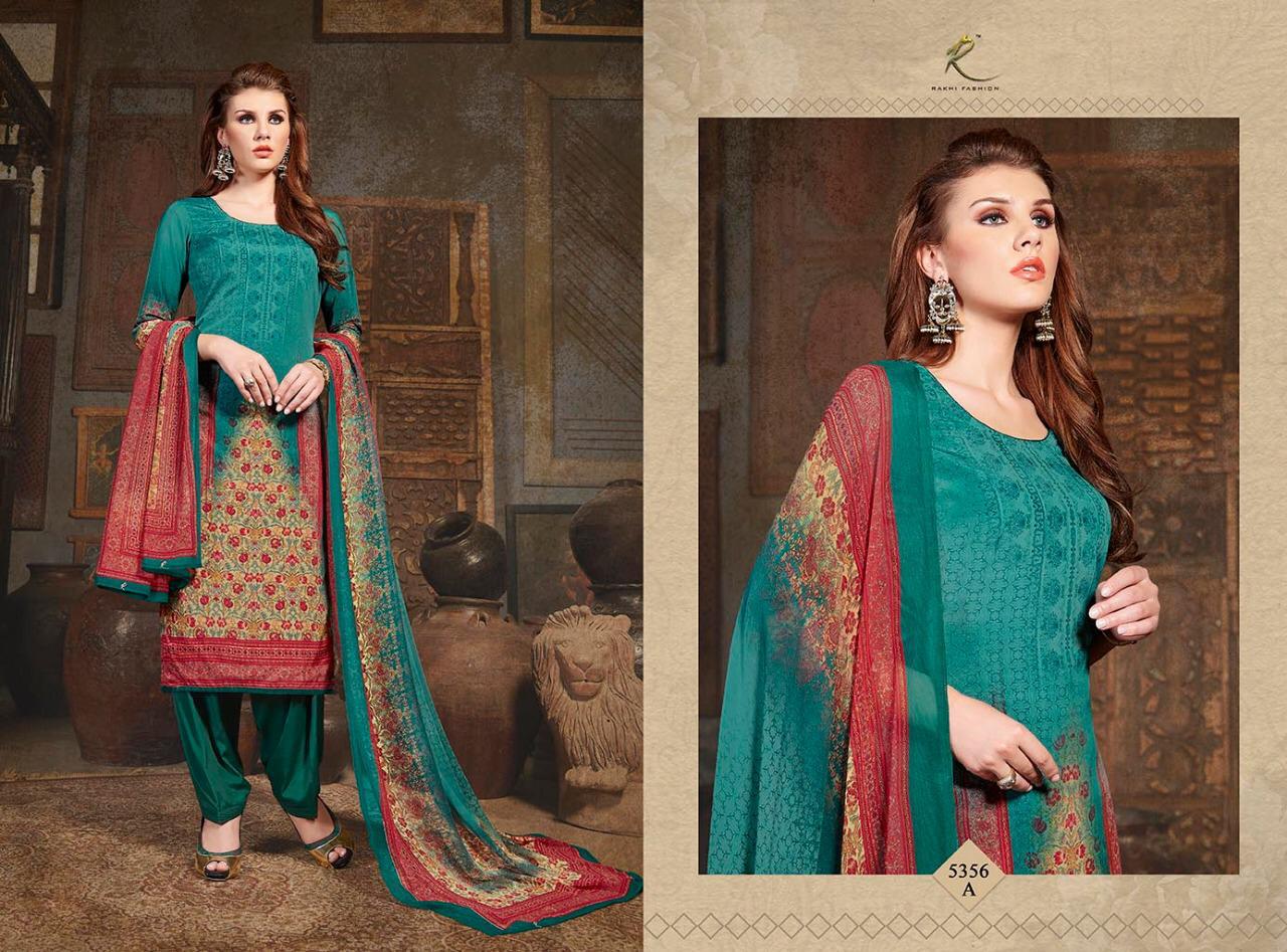 Candy Long Suit 5355 Series By Rakhi Fashion 5355-a To 5360-b Series Beautiful Suits Stylish Fancy Colorful Casual Wear & Ethnic Wear Collection Synthetic Crepe Printed Dresses At Wholesale Price