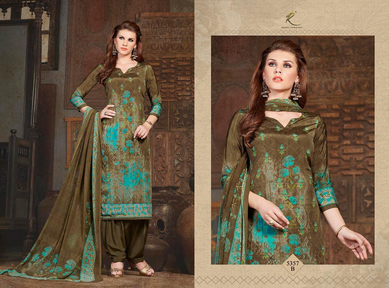 Candy Long Suit 5355 Series By Rakhi Fashion 5355-a To 5360-b Series Beautiful Suits Stylish Fancy Colorful Casual Wear & Ethnic Wear Collection Synthetic Crepe Printed Dresses At Wholesale Price