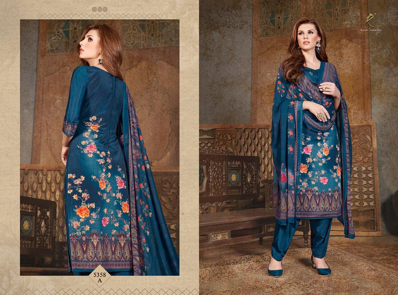 Candy Long Suit 5355 Series By Rakhi Fashion 5355-a To 5360-b Series Beautiful Suits Stylish Fancy Colorful Casual Wear & Ethnic Wear Collection Synthetic Crepe Printed Dresses At Wholesale Price