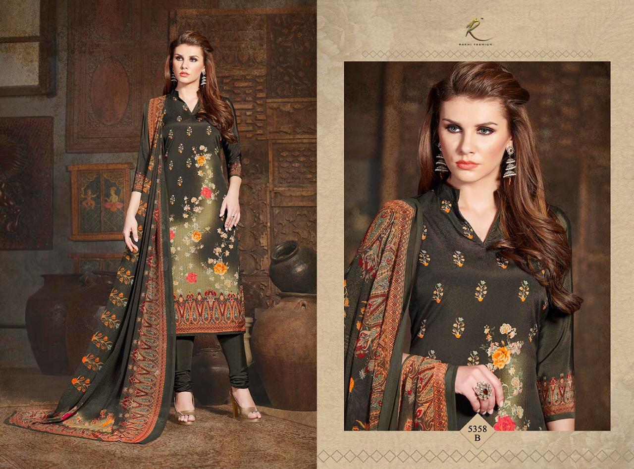 Candy Long Suit 5355 Series By Rakhi Fashion 5355-a To 5360-b Series Beautiful Suits Stylish Fancy Colorful Casual Wear & Ethnic Wear Collection Synthetic Crepe Printed Dresses At Wholesale Price