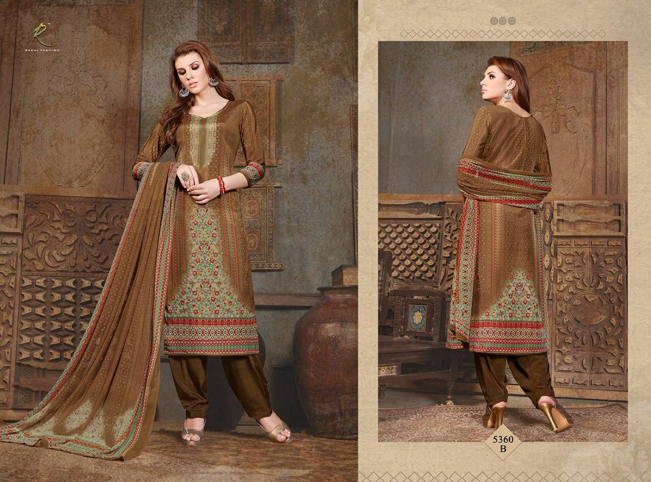 Candy Long Suit 5355 Series By Rakhi Fashion 5355-a To 5360-b Series Beautiful Suits Stylish Fancy Colorful Casual Wear & Ethnic Wear Collection Synthetic Crepe Printed Dresses At Wholesale Price
