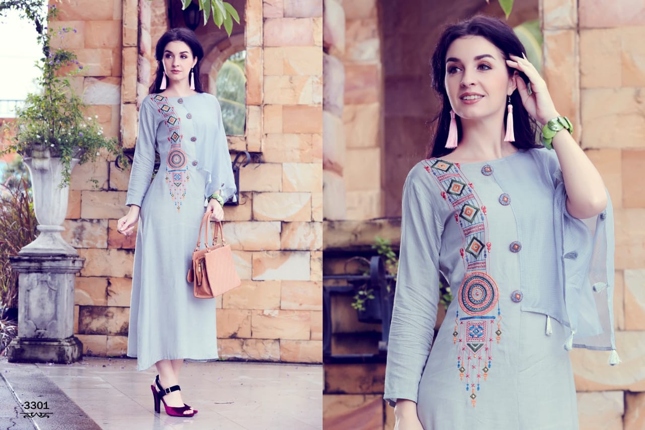 Cape Town By Sin Zara 3301 To 3308 Series Designer Beautiful Stylish Colorful Fancy Ready To Wear & Casual Wear & Ethnic Wear Fluid Silk Kurtis At Wholesale Price