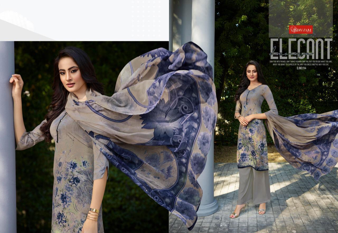 Cappuccino Vol-2 By Vishwam Fabrics 113 To 124 Series Beautiful Stylish Fancy Colorful Casual & Party Wear & Ethnic Wear Collection Crepe Printed Dresses At Wholesale Price