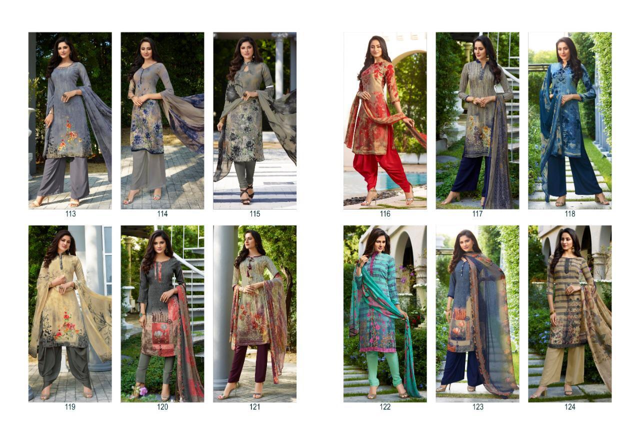 Cappuccino Vol-2 By Vishwam Fabrics 113 To 124 Series Beautiful Stylish Fancy Colorful Casual & Party Wear & Ethnic Wear Collection Crepe Printed Dresses At Wholesale Price