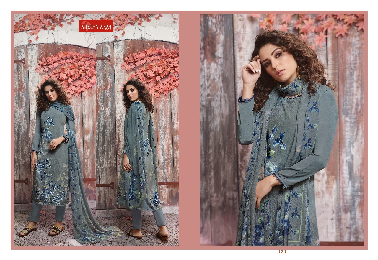 Cappuccino Vol-3 By Vishwam Fabrics 131 To 142 Series Beautiful Stylish Fancy Colorful Casual & Party Wear & Ethnic Wear Collection Crepe Printed Dresses At Wholesale Price