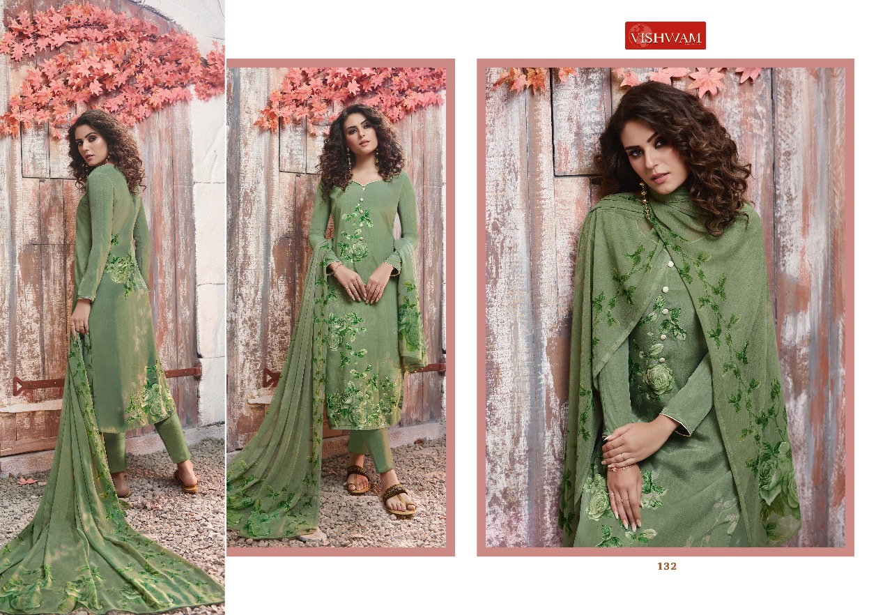 Cappuccino Vol-3 By Vishwam Fabrics 131 To 142 Series Beautiful Stylish Fancy Colorful Casual & Party Wear & Ethnic Wear Collection Crepe Printed Dresses At Wholesale Price