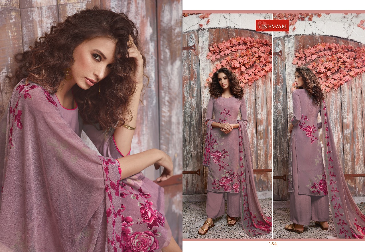 Cappuccino Vol-3 By Vishwam Fabrics 131 To 142 Series Beautiful Stylish Fancy Colorful Casual & Party Wear & Ethnic Wear Collection Crepe Printed Dresses At Wholesale Price