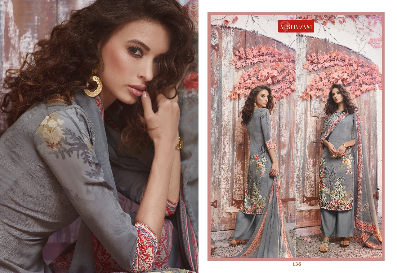 Cappuccino Vol-3 By Vishwam Fabrics 131 To 142 Series Beautiful Stylish Fancy Colorful Casual & Party Wear & Ethnic Wear Collection Crepe Printed Dresses At Wholesale Price