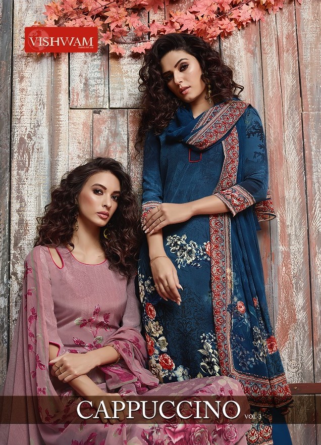 Cappuccino Vol-3 By Vishwam Fabrics 131 To 142 Series Beautiful Stylish Fancy Colorful Casual & Party Wear & Ethnic Wear Collection Crepe Printed Dresses At Wholesale Price